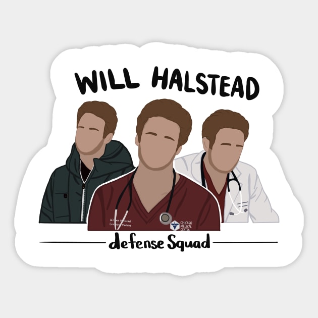 Will Halstead Defense Squad Sticker by stellasupstead